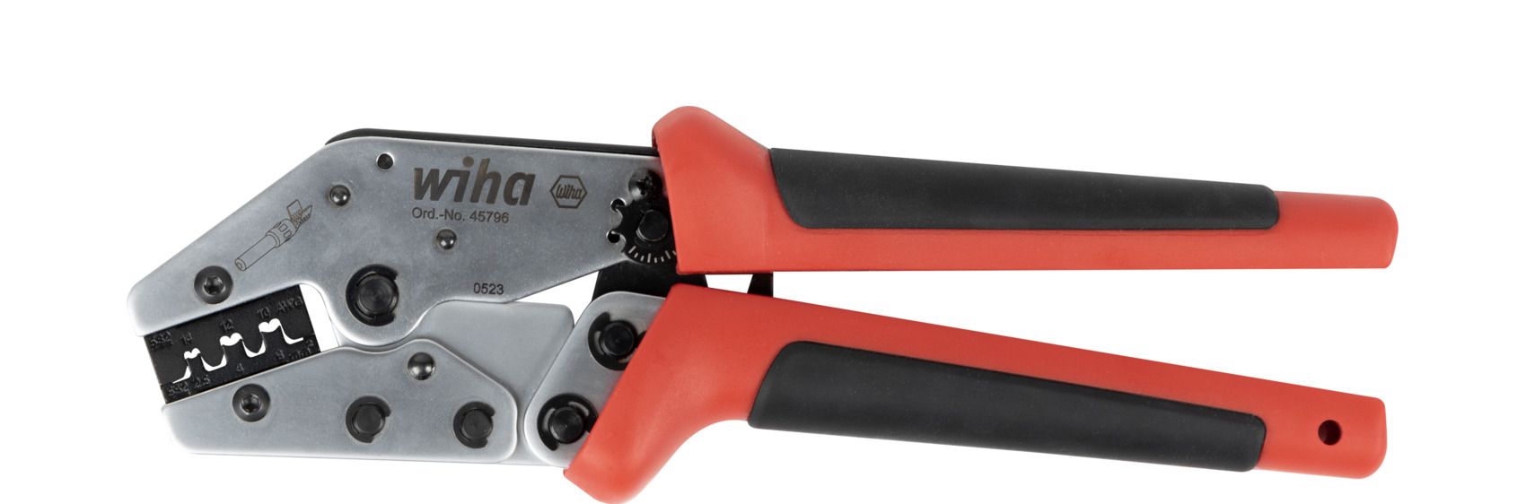 Gofrēšanas rīks izolētu kabeļu cilpām un kontaktiem Wiha 45796; 250 mm