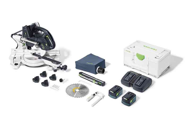 Leņķzāģis Festool KSC 60 EB 5,0 I-Plus KAPEX; 2x18 V; 2x5,0 Ah akum.