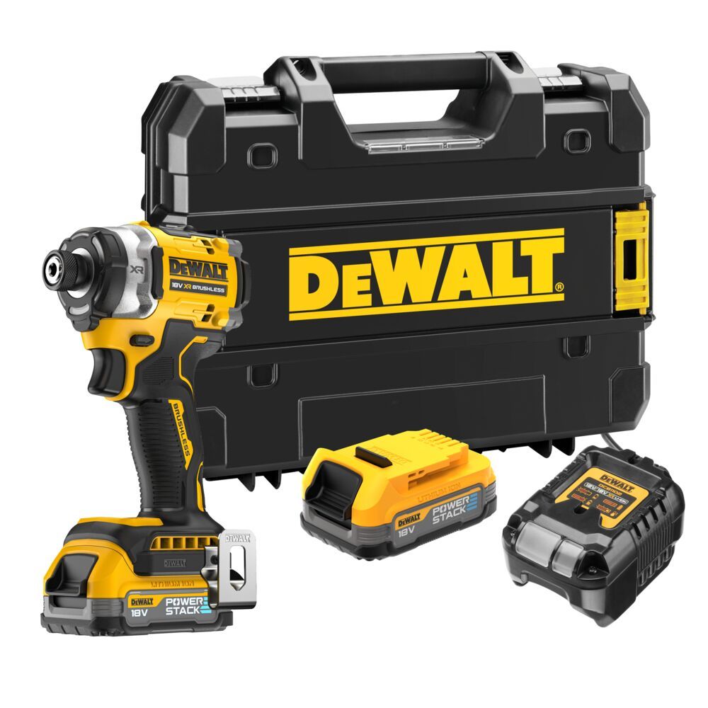 Triecienskrūvgriezis DeWalt DCF860E2T-QW; 18 V; 2x1,7 Ah akum.