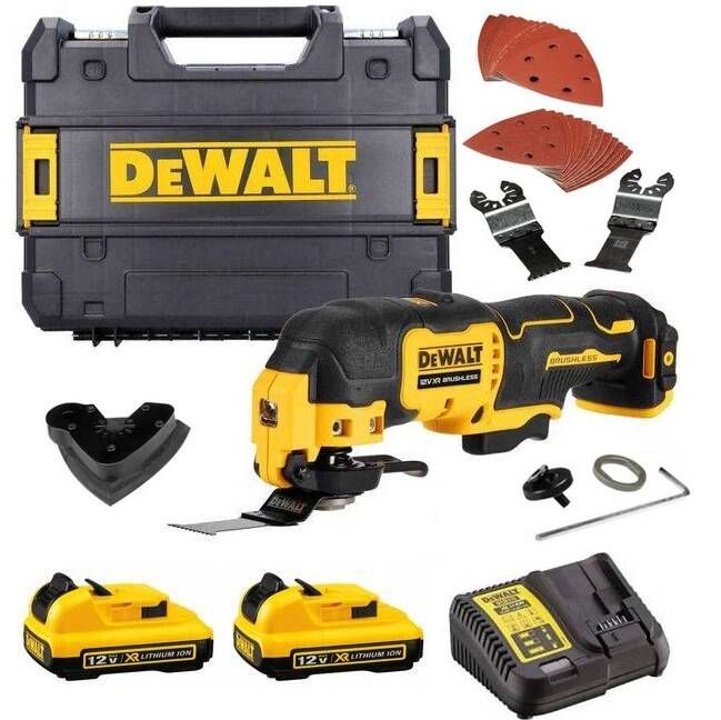 Daudzfunkciju instruments DeWalt DCS353D2-QW; 12 V; 2x2,0 Ah akum.