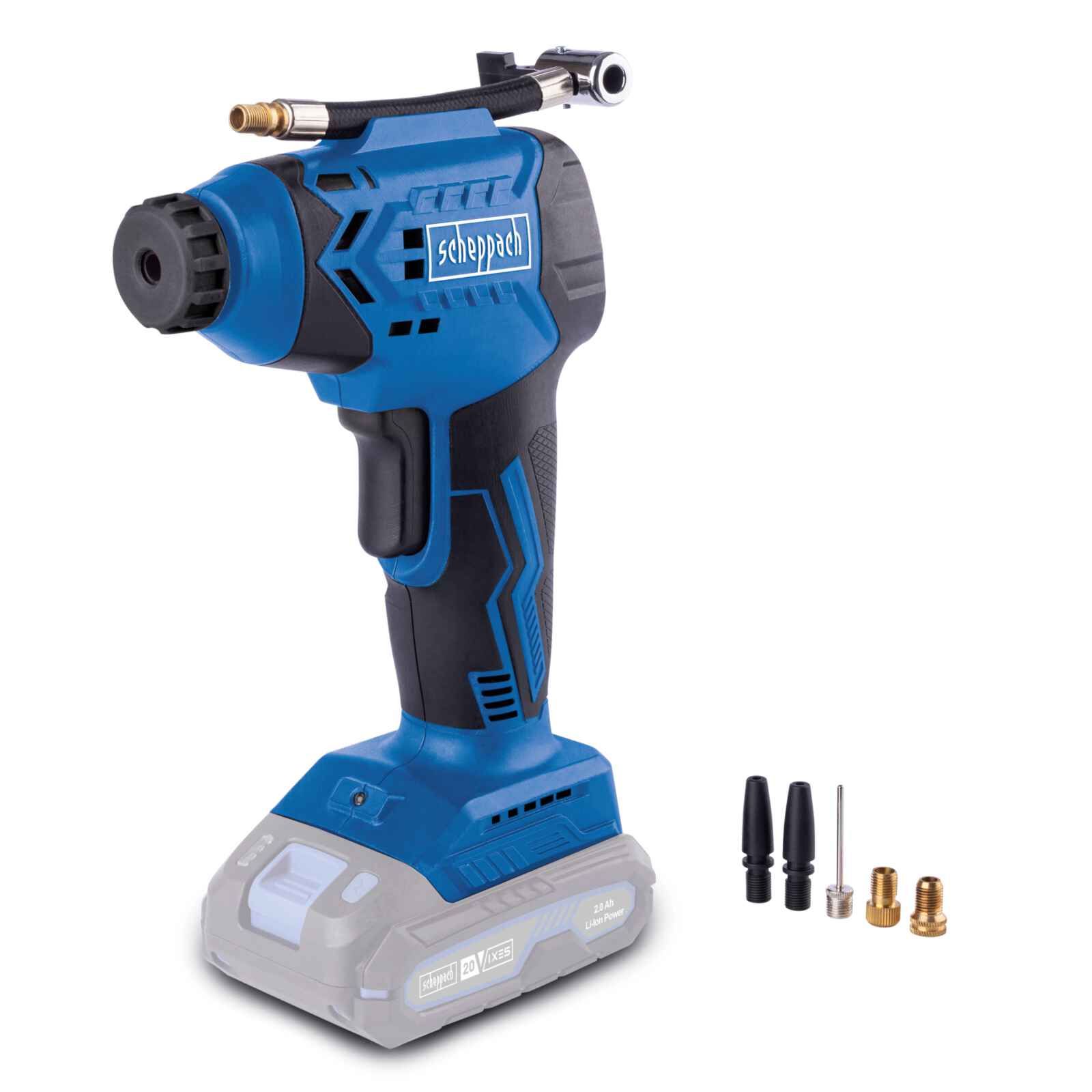 Bezvada gaisa pumpis Scheppach C-AC20-X; 20 V (bez akumulatora un lādētāja)