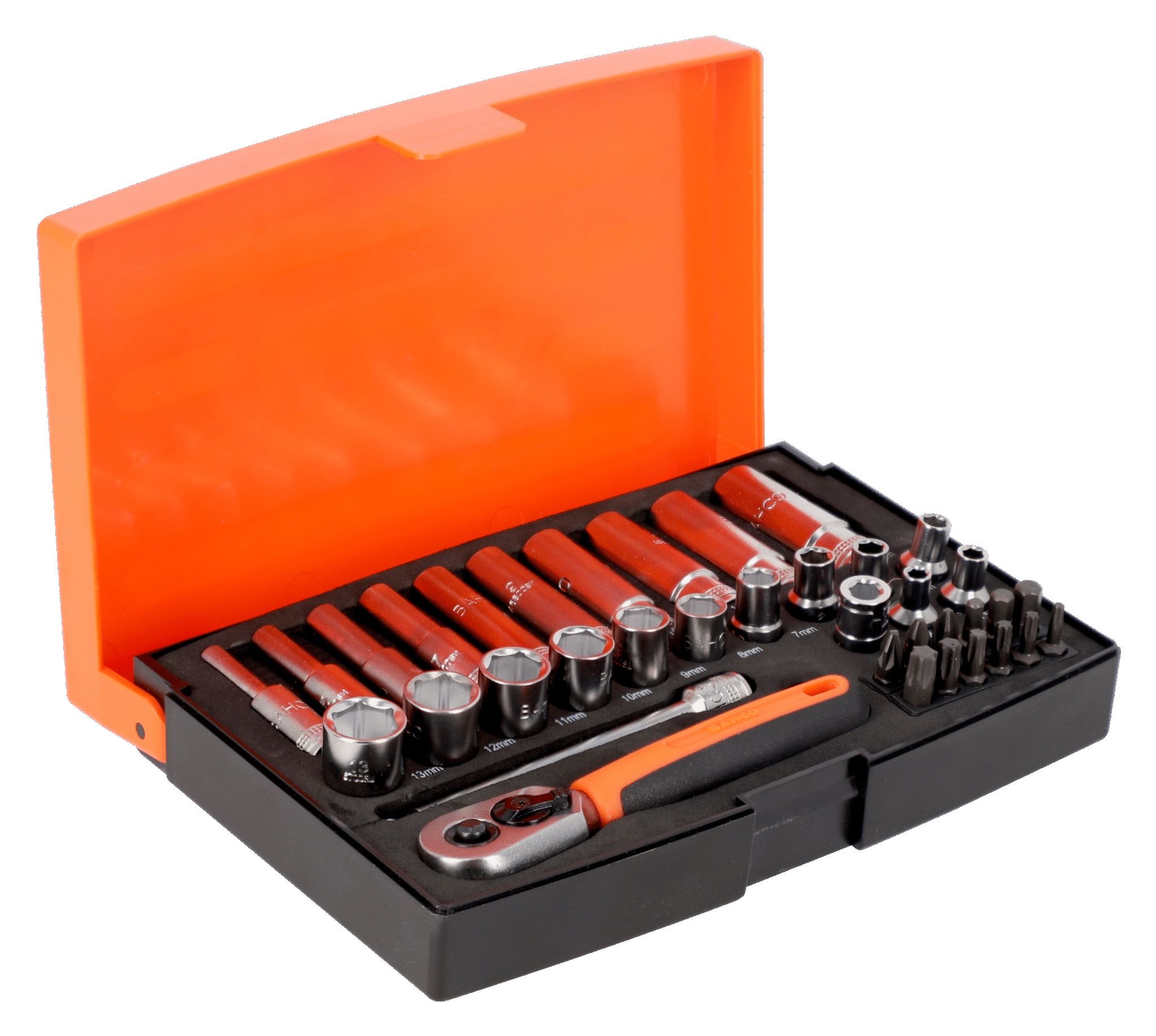 Instrumentu komplekts Bahco SBSL25L; 1/4''; 37 gab.