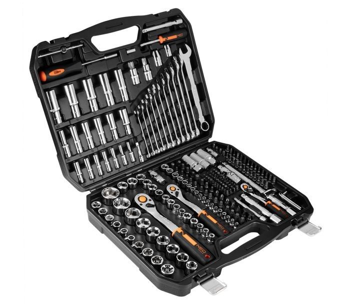 Instrumentu komplekts Neo 10-076; 1/2''; 3/8''; 1/4''; 219 gab.