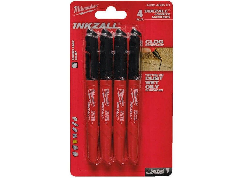 Marķieris Milwaukee 4932480551; 4 gab.; melns