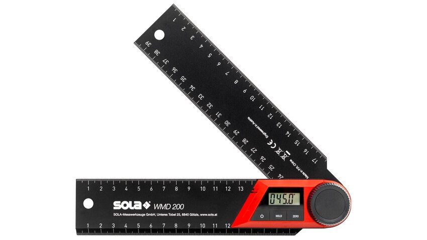 Digitālais leņķmērs Sola WMD200; 200 mm