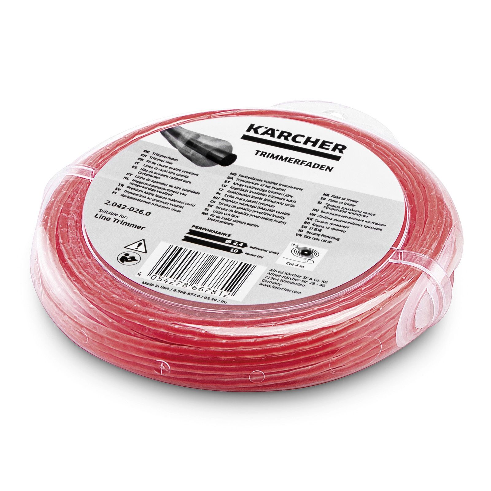 Aukla trimmerim Karcher 2.042-026.0; 2,4 mm; 15 m