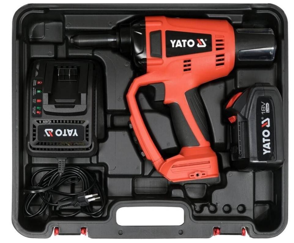 Kniedējamā ierīce (darbināma ar akumulatoru) Yato YT-82955; 18 V; 1x3,0 Ah akum.