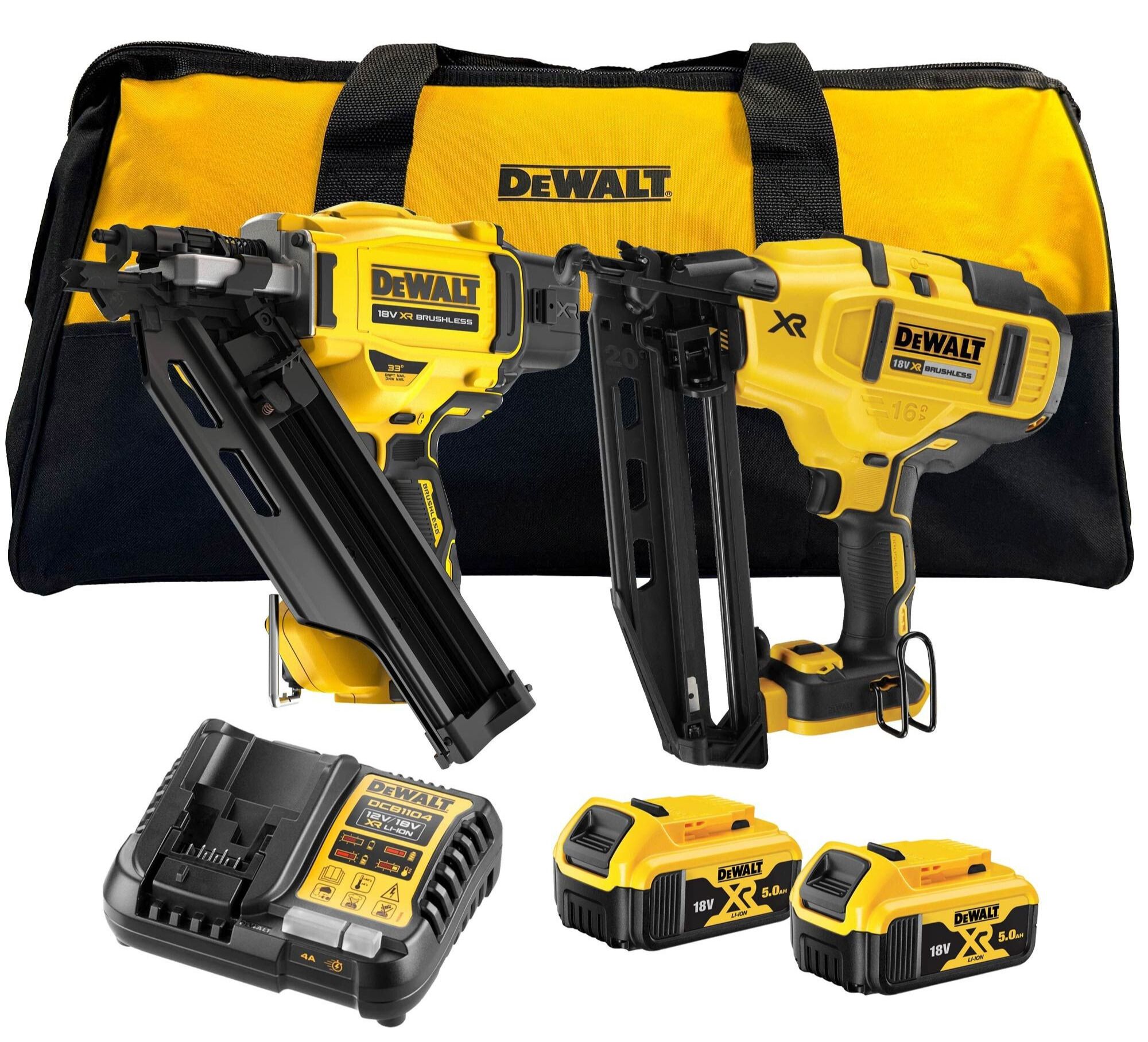 Instrumentu komplekts DeWalt DCK246P2-QW (DCN930 + DCN660); 18 V; 2x5,0 Ah akum.