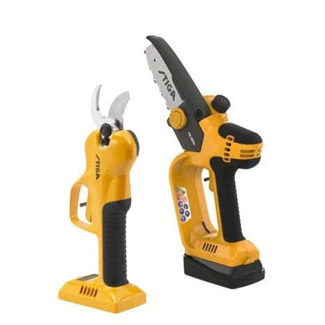 Instrumentu komplekts Stiga SP 100e Kit (SC 100e + PR 100e); 20 V; 1x2,0 Ah akum.