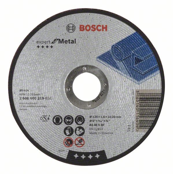Abrazīvais griešanas disks Bosch A46 S BF; 125x1,6 mm