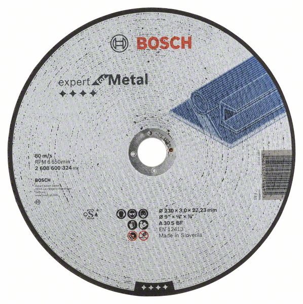 Abrazīvais griešanas disks Bosch A30 S BF; 230x3 mm