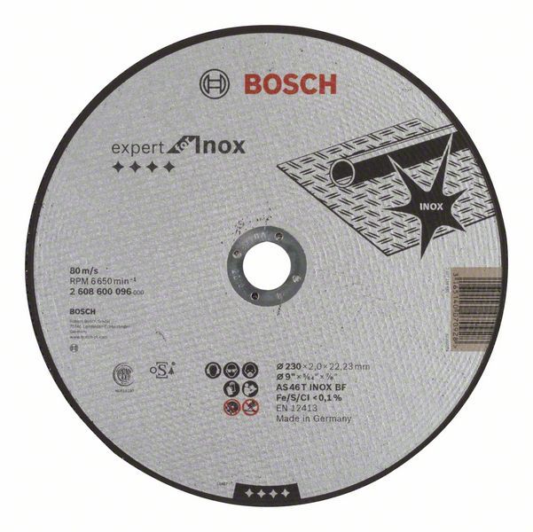 Abrazīvais griešanas disks Bosch AS 46 T INOX BF; 230x2 mm