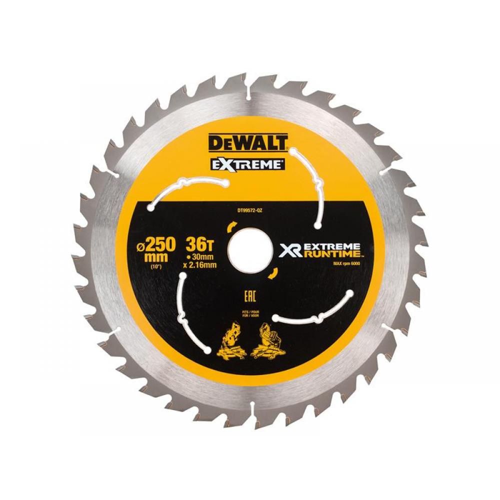Griešanas disks kokam DeWalt DT99572-QZ; 250x30 mm; Z36