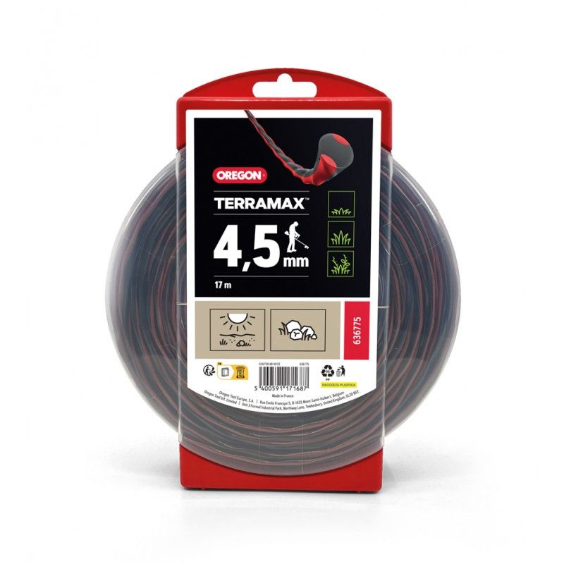 Aukla trimmerim Oregon TerraMax 636775; 4,5 mm x 17 m