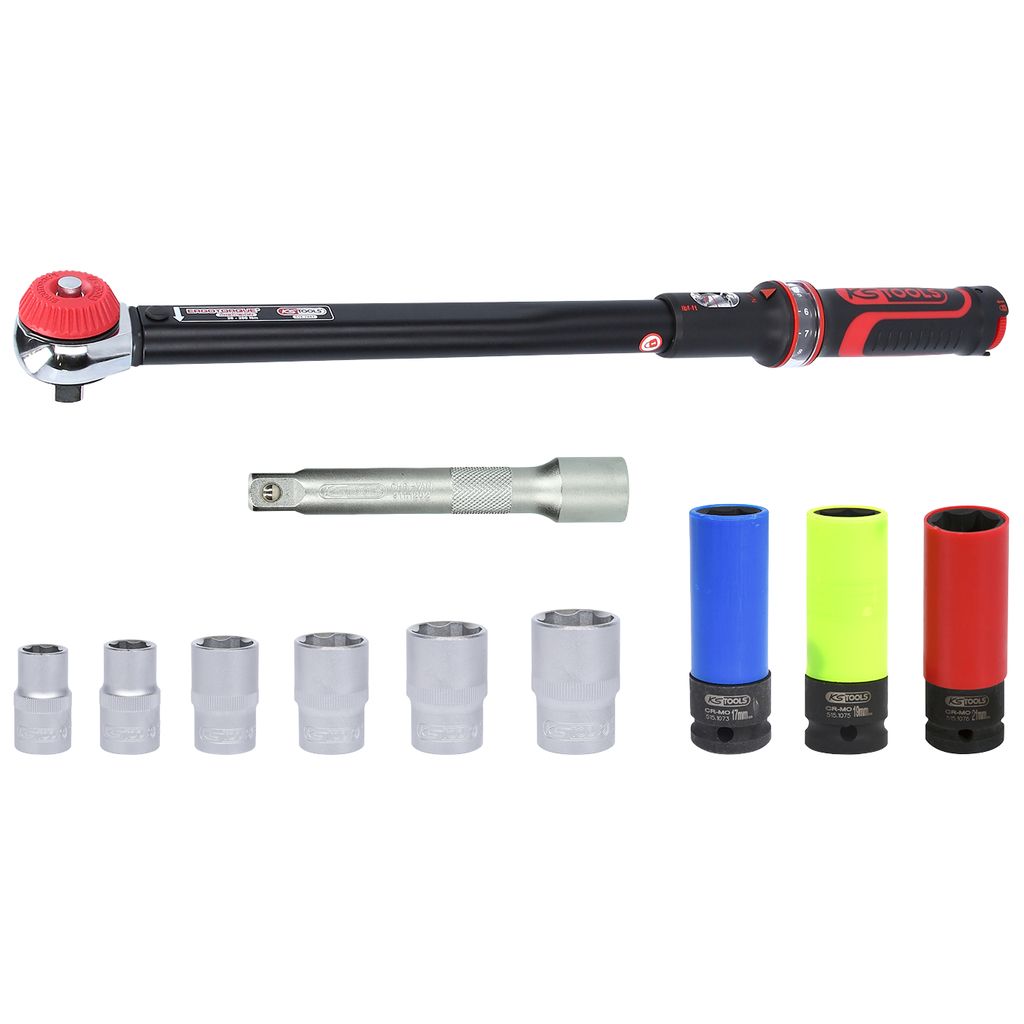 Dinamometriska uzgriežņu atslēga KS Tools ERGOTORQUEprecision; 1/2''; 20-200 Nm; 11...