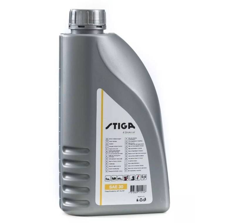 Eļļa Stiga SAE 30; 0,6 l zāles pļāvēju/zāliena traktoru dzinējiem