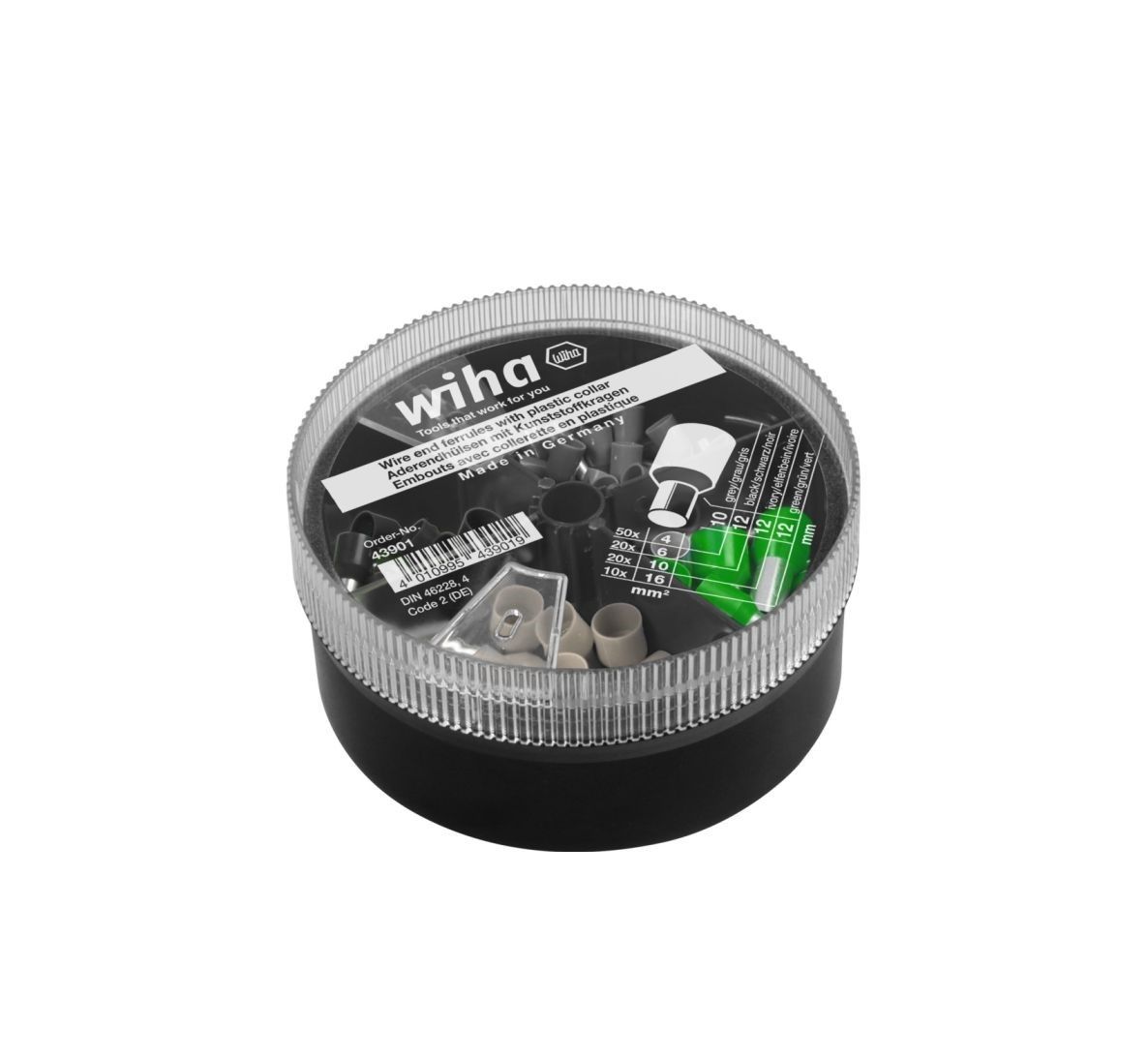 Uzgaļu komplekts Wiha W43901; 4-16 mm; 100 gab.