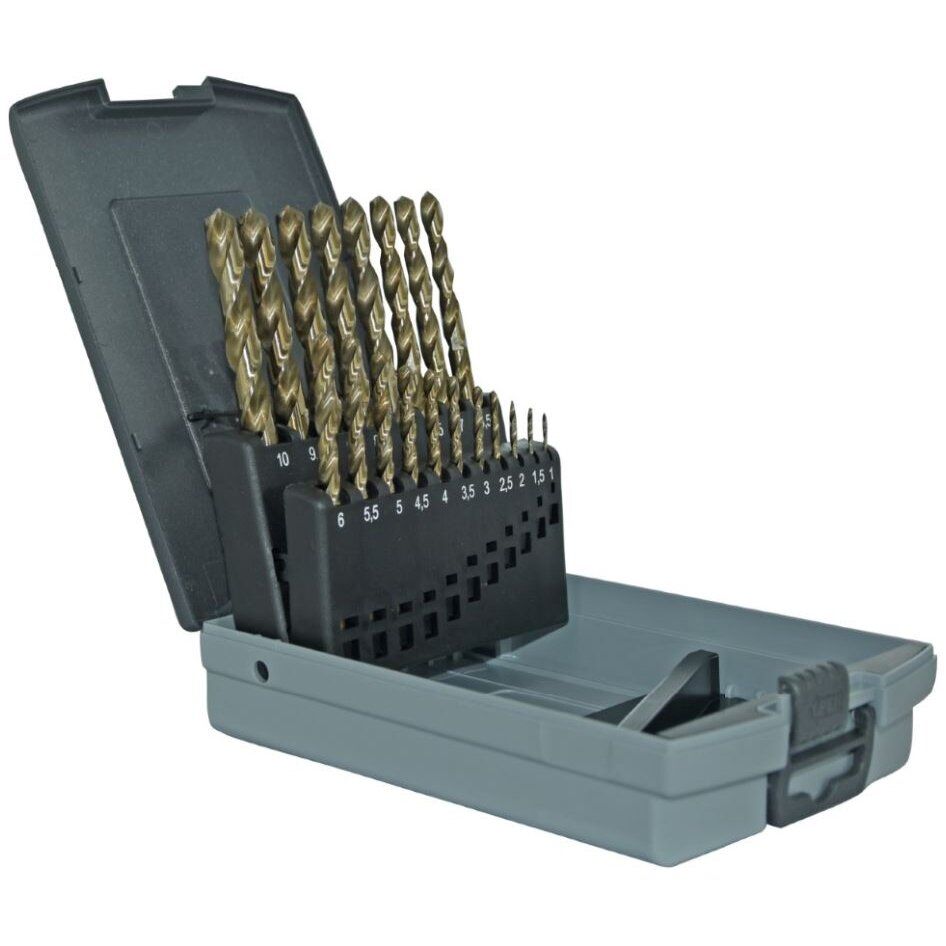 Urbju komplekts metālam Tivoly 11454970015; 1-10 mm; 19 gab.