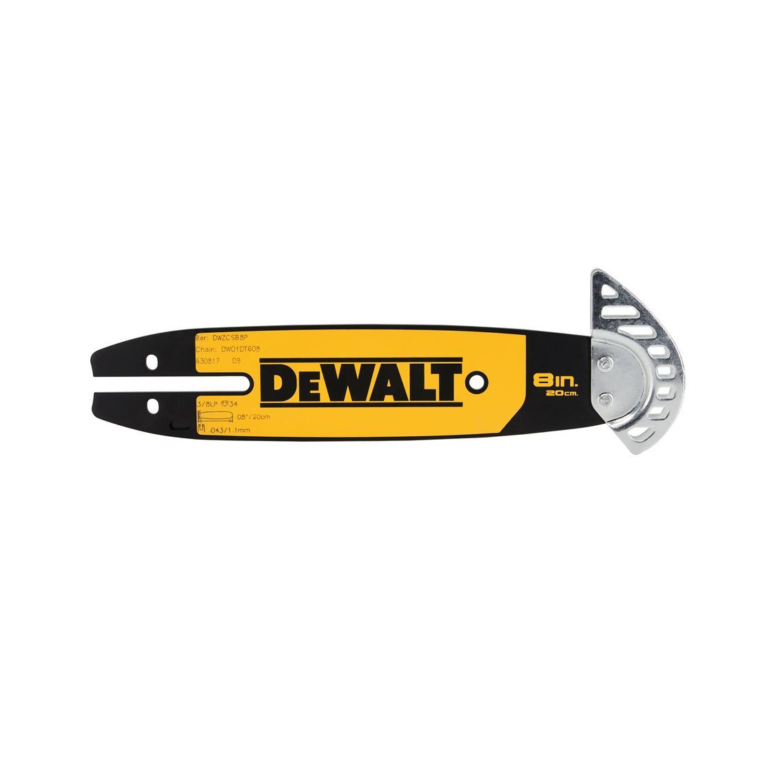 Vadotne ķēdes zāģim DeWalt DT20694-QZ; 8''; 20 cm; 3/8''; 34; 1,1 mm