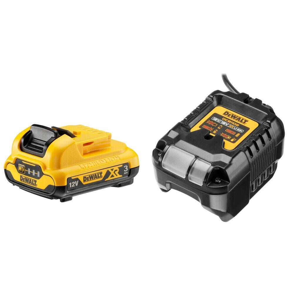 Akumulators DeWalt DCB1102P1-QW; 18 V; 3,0 Ah; Li-ion + lādētājs DCB1102