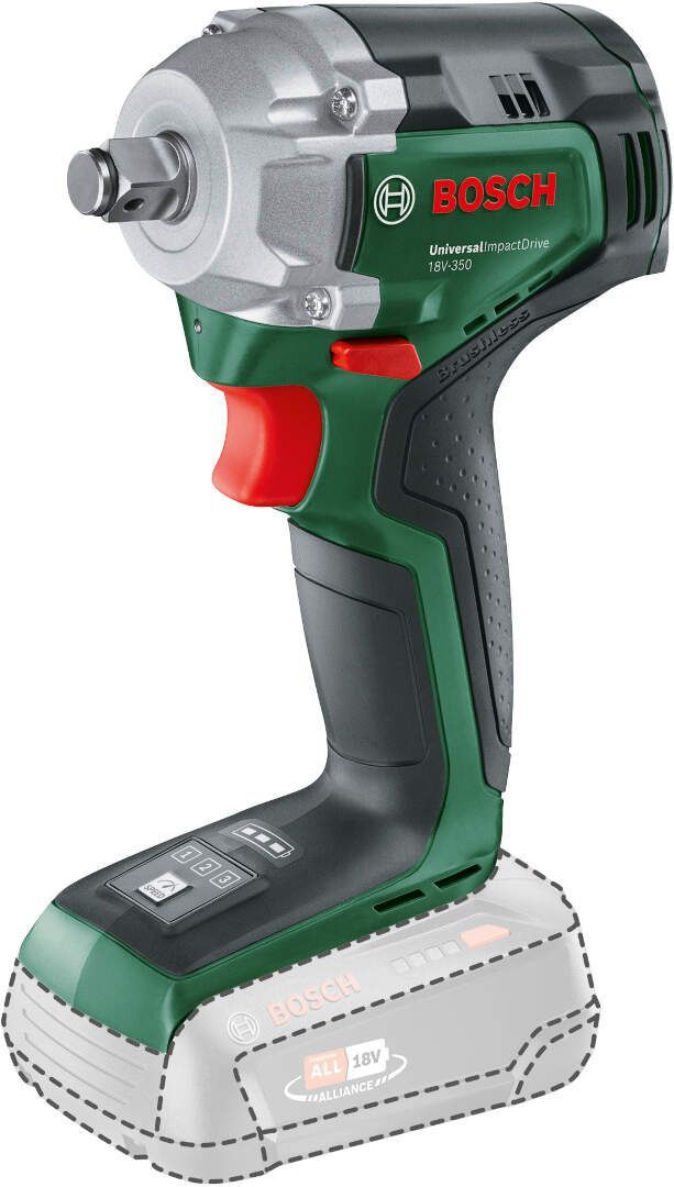 Triecienatslēga Bosch Universal ImpactDrive 18V-350; 18 V (bez akumulatora un lādētāja)