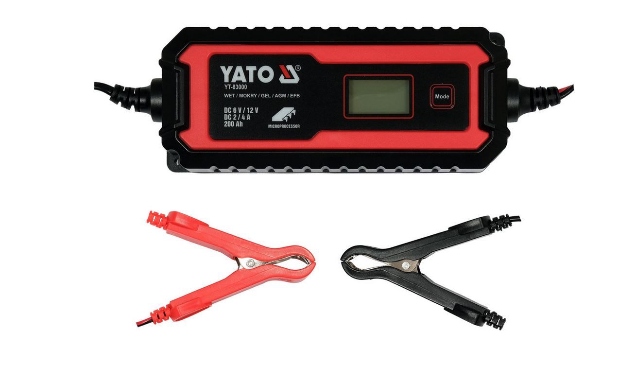 Automašīnas akumulatora lādētājs Yato YT-83000; 6 V/12 V; 5-200 Ah