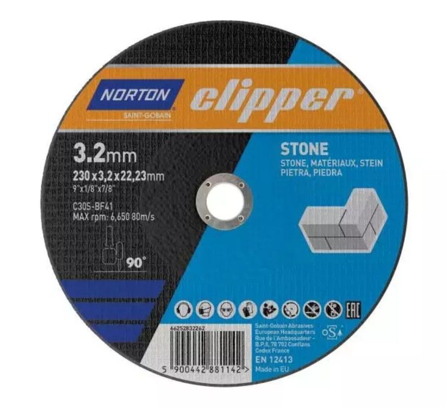 Griešanas disks akmenim Norton 66252839629; 180x22,23 mm gab.