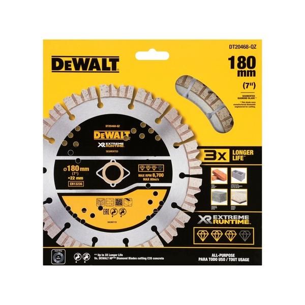 Dimanta griešanas disks DeWalt DT20468-QZ; 180x22,23 mm