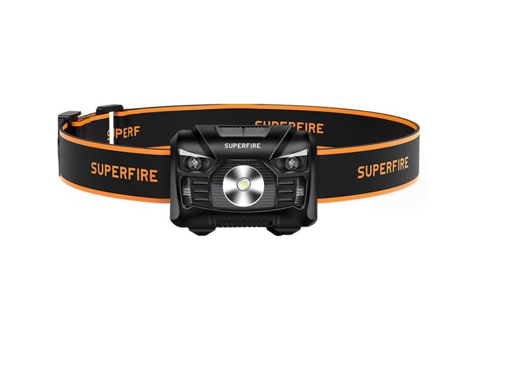 Galvas lukturis SUPERFIRE-HL06; LED; 500 lm; 1x1,2 Ah akum.