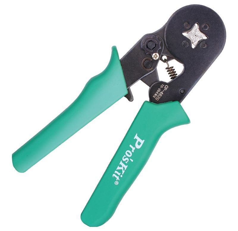 Gofrēšanas rīks izolētu kabeļu cilpām un kontaktiem ProsKit CP-462G; 0,25-6,0 mm²