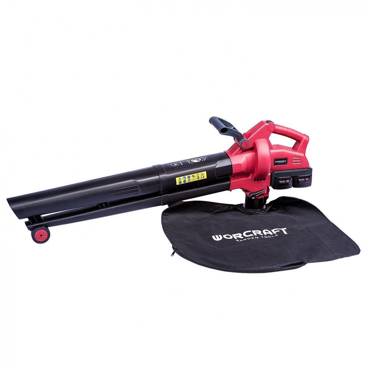 Akumulatora lapu sūcējs-pūtējs Worcraft CLBVS40LI; 2x20 V; 2x4,0 Ah akum.