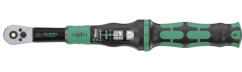 1/4'' Dinamometriskā atslēga Wera WE05075694001; 2,5-25 Nm