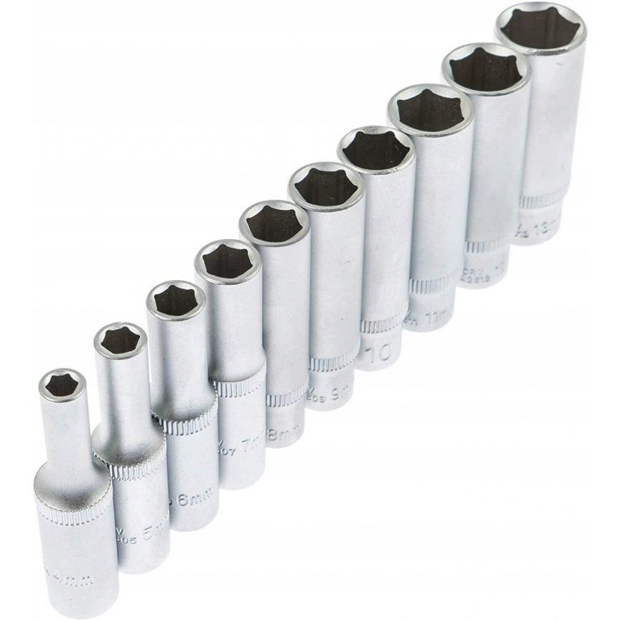 Uzgriežņa galviņu komplekts ASTA 542SET10-6; 1/4''; 4-13 mm; 10 gab.