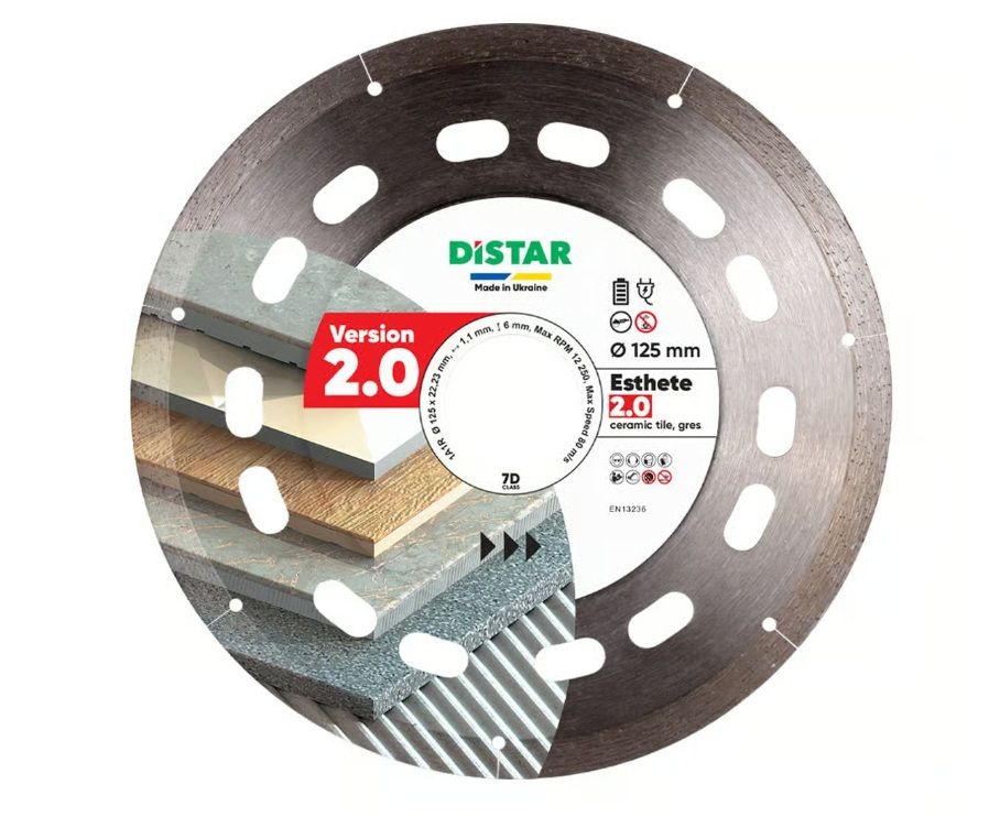 Dimanta griešanas disks DISTAR 10126024010; 125x22,23x1,1 mm