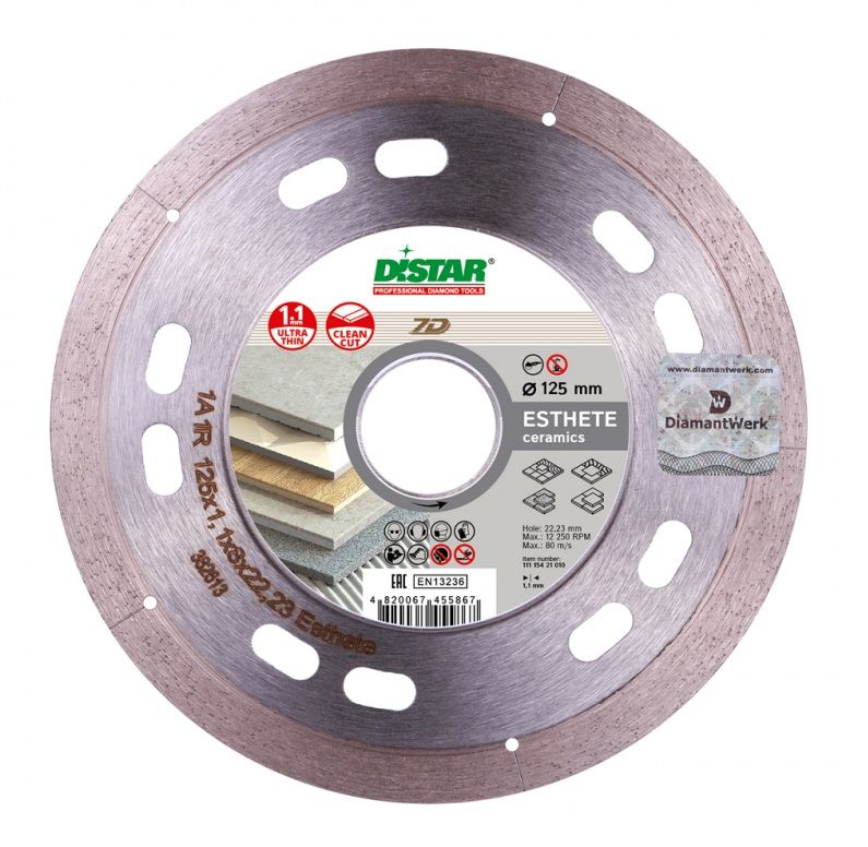 Dimanta griešanas disks DISTAR 11115421009; 115x22,23x1,1 mm