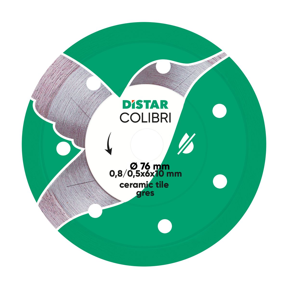 Dimanta griešanas disks DISTAR 11139053029; 76x10x0,8 mm
