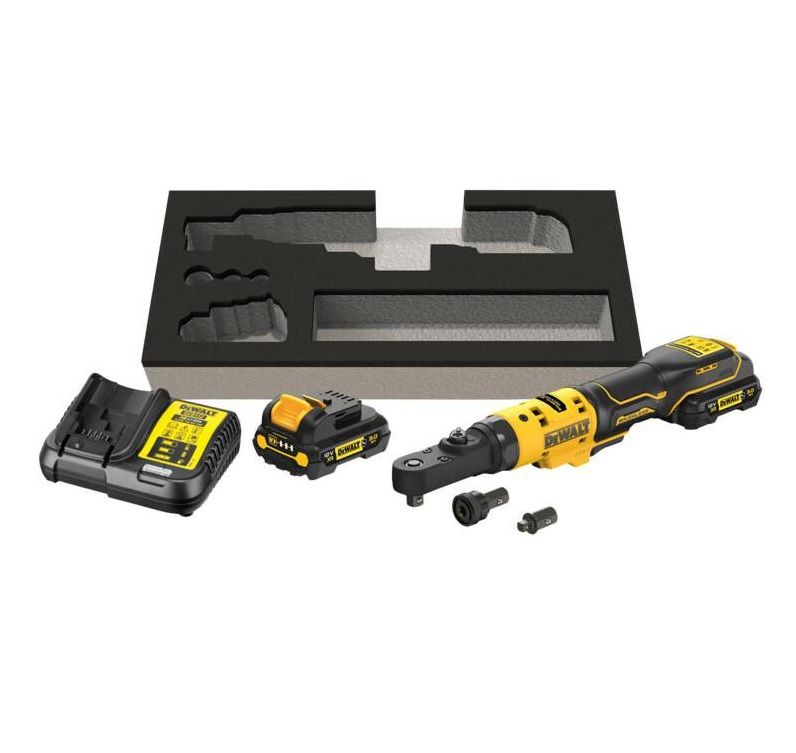 Akumulatora sprūdrats DeWalt DCF500L2G-QW; 12 V; 1/4''-3/8''; 75 Nm; 2x3,0 Ah akum.
