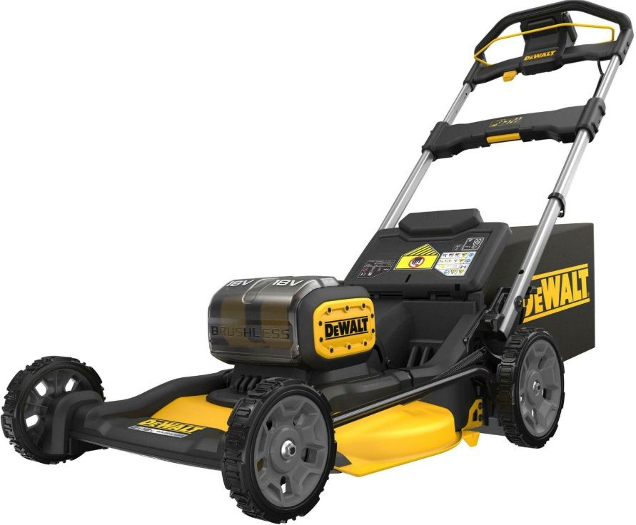 Akumulatora zāles pļāvējs DeWalt DCMWP134W2; 2x18 V; 2x8,0 Ah akum.