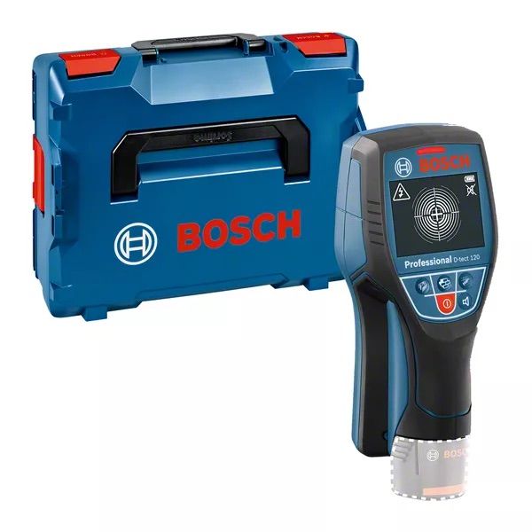 Metāla un stiepļu detektors Bosch D-tect 120; 12 V (bez akumulatora un lādētāja)