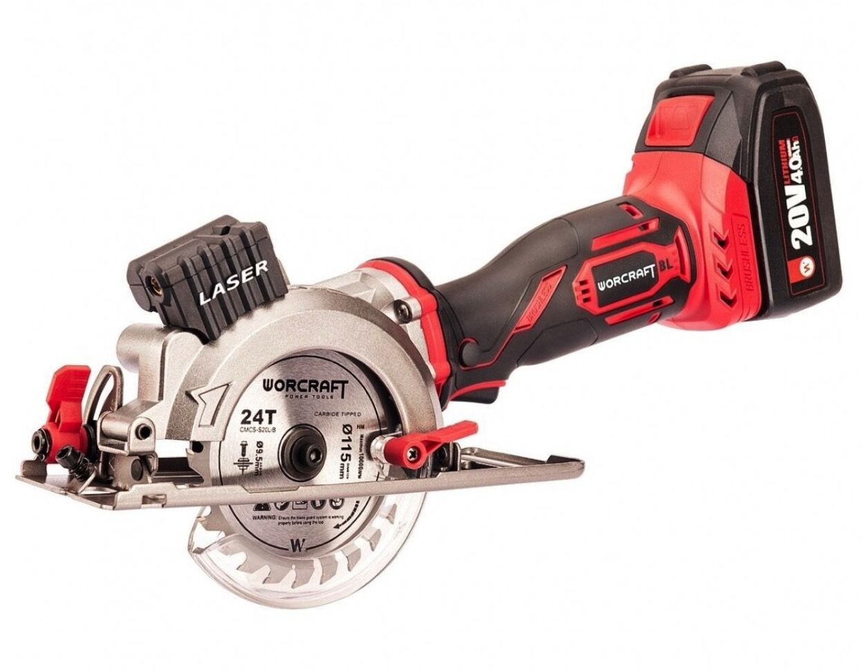 Akumulatora ripzāģis Worcraft CMCSS20LiB; 20 V; 1x4,0 Ah akum.