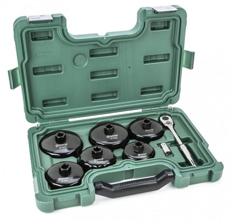 Eļļas filtra uzgriežņu atslēga Sata ST09703SJ; 8 gab.