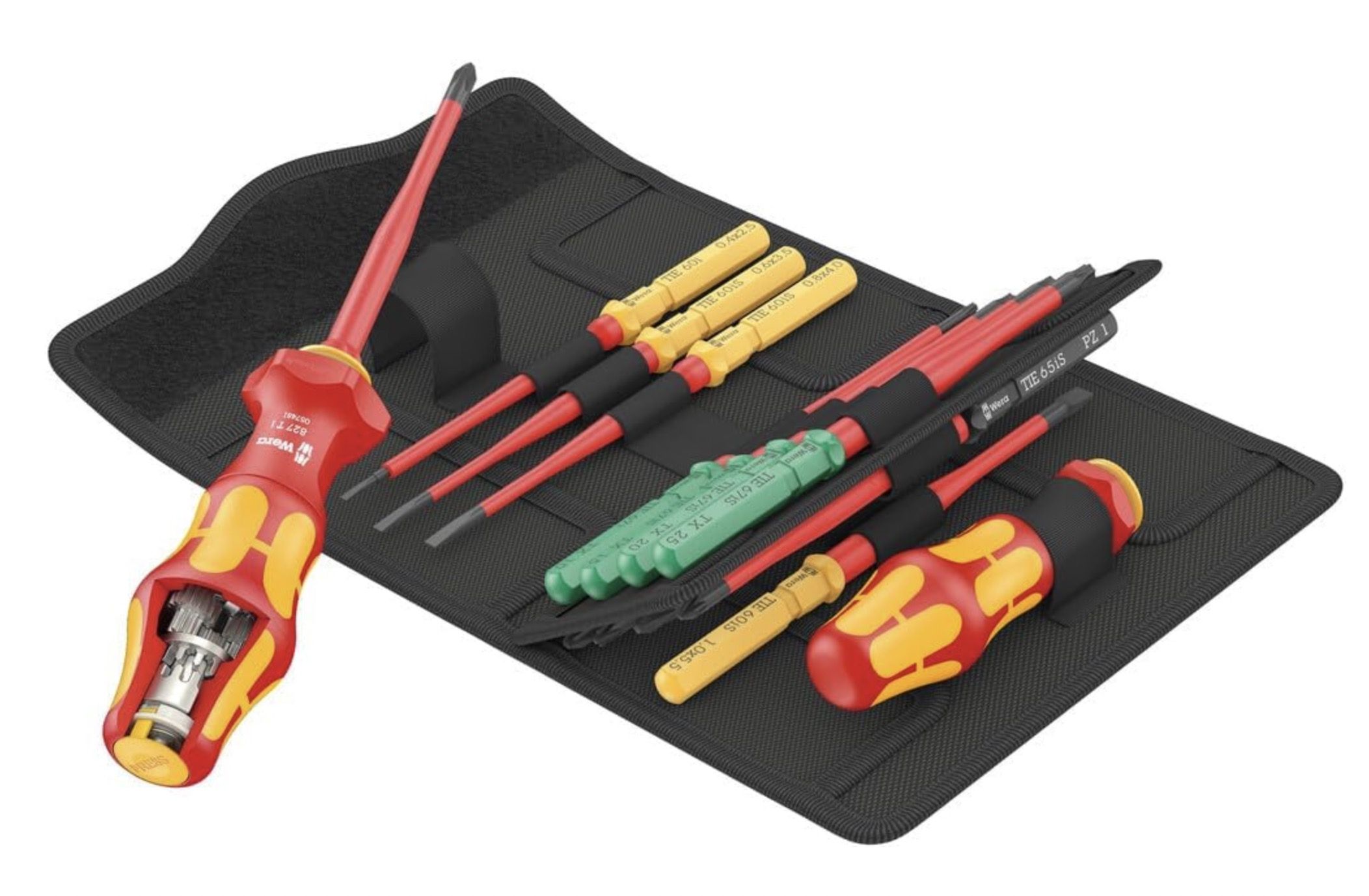 Dinamometriskais skrūvgriezis Wera Kraftform Kompakt Turbo i 1 + skrūvēšanas uzgaļi