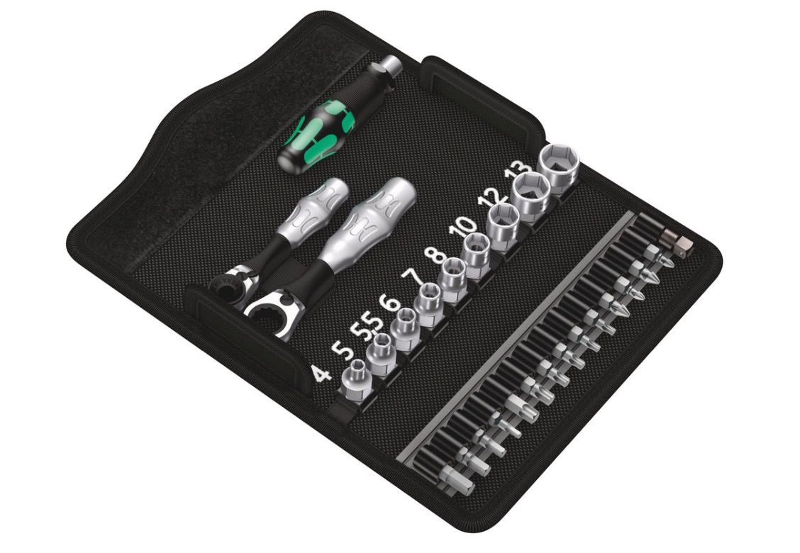 Instrumentu komplekts Wera KK Zyklop Mini 2; 1/4''; 27 gab.