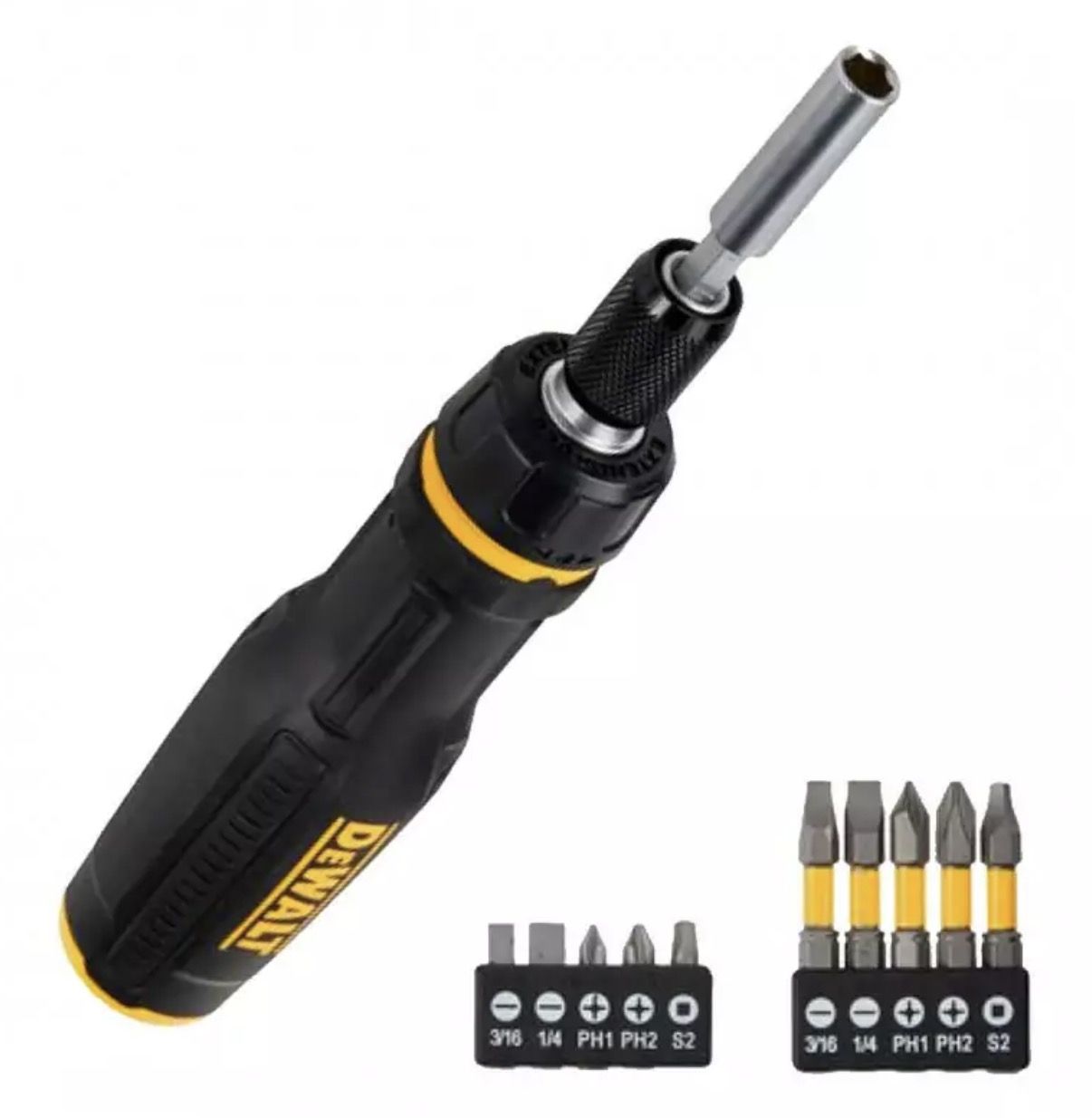 Skrūvgrieža rokturis DeWalt DWHT68001-0 + skrūvēšanas uzgaļi