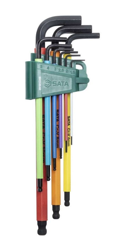 Seškanšu atslēgu komplekts Sata ST09101CHBSJ; 9 gab.