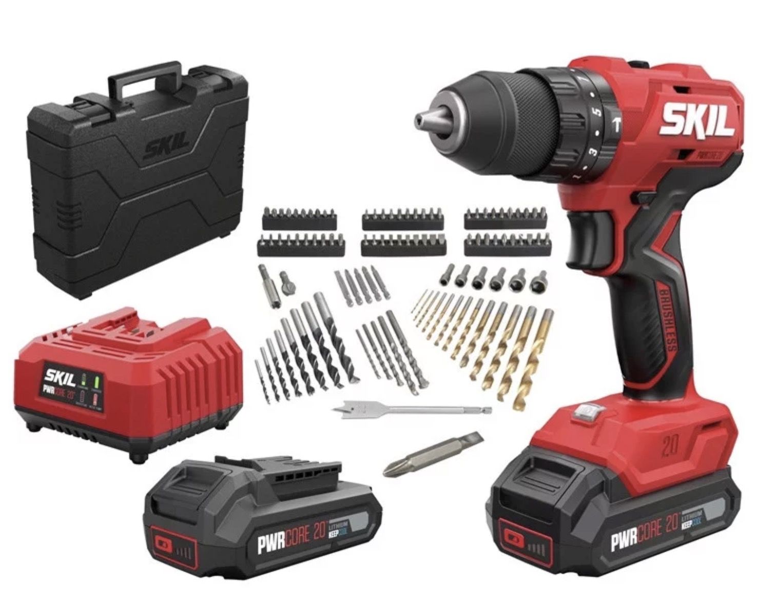 Akumulatora triecienurbjmašīna-skrūvgriezis Skil 3021 HC; 20 V; 2x2,0 Ah akum.