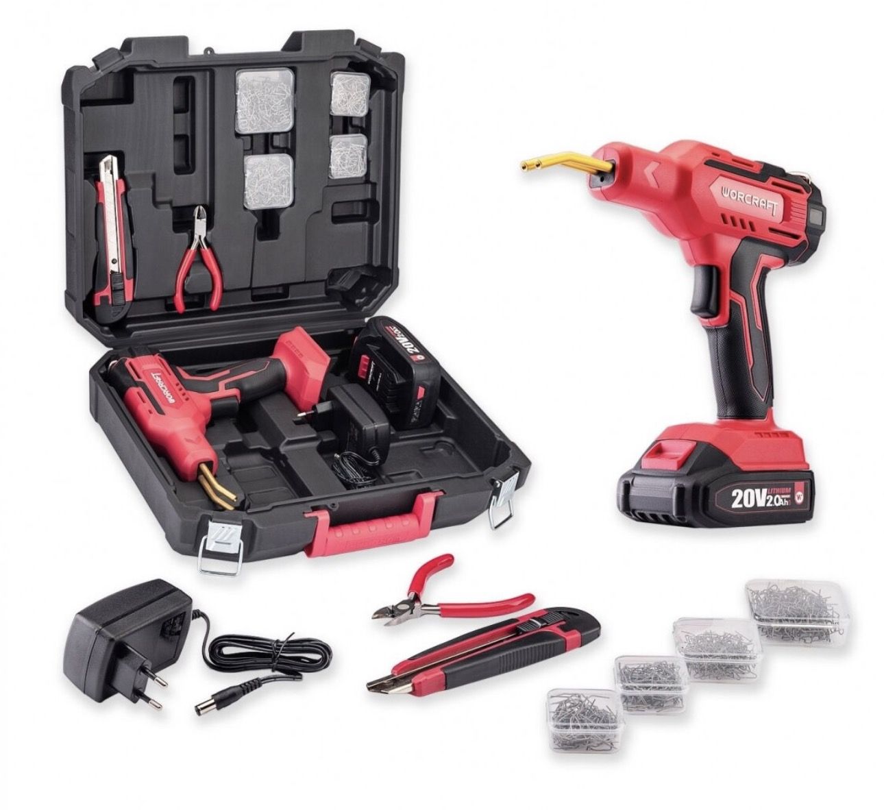 Metināšanas iekārta Worcraft CPW-S20Li; 20 V; 1x2,0 Ah akum.