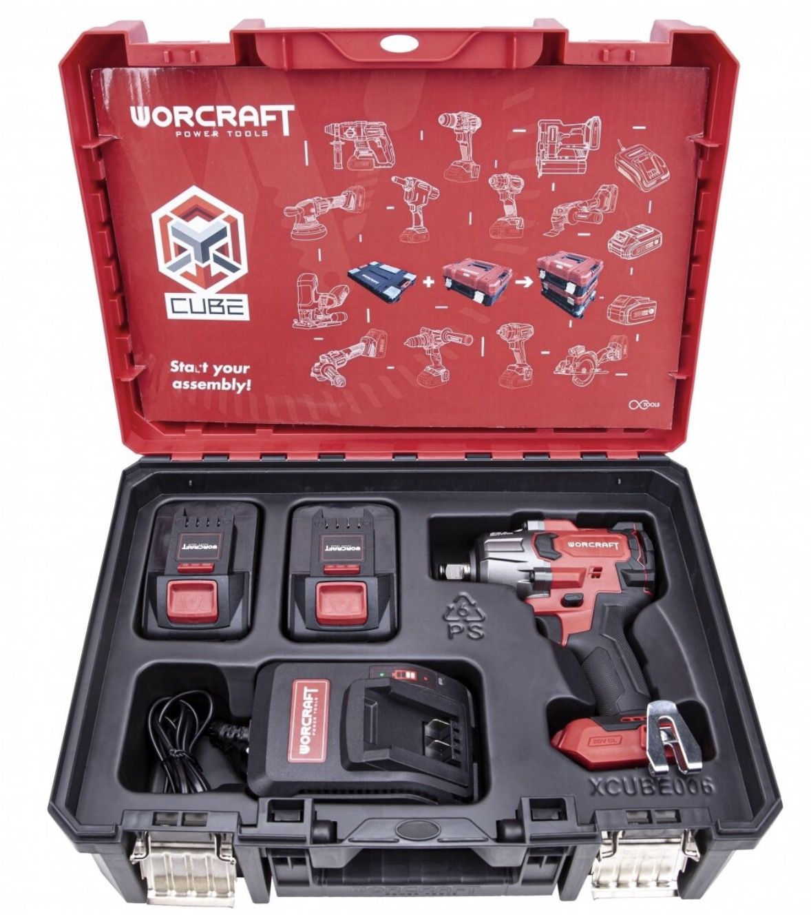 Triecienatslēga Worcraft CIWS20LIB850X; 20 V; 2x4,0 Ah akum.