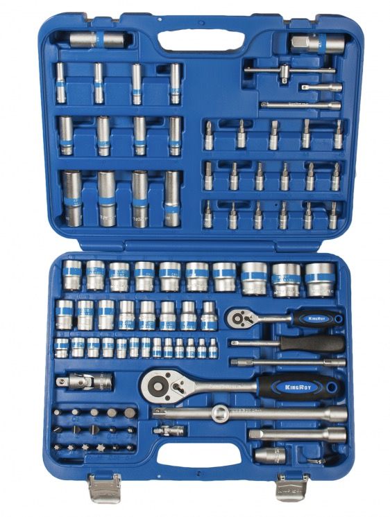 Instrumentu komplekts KingRoy KR094MDA12; 1/4''+1/2''; 94 gab.