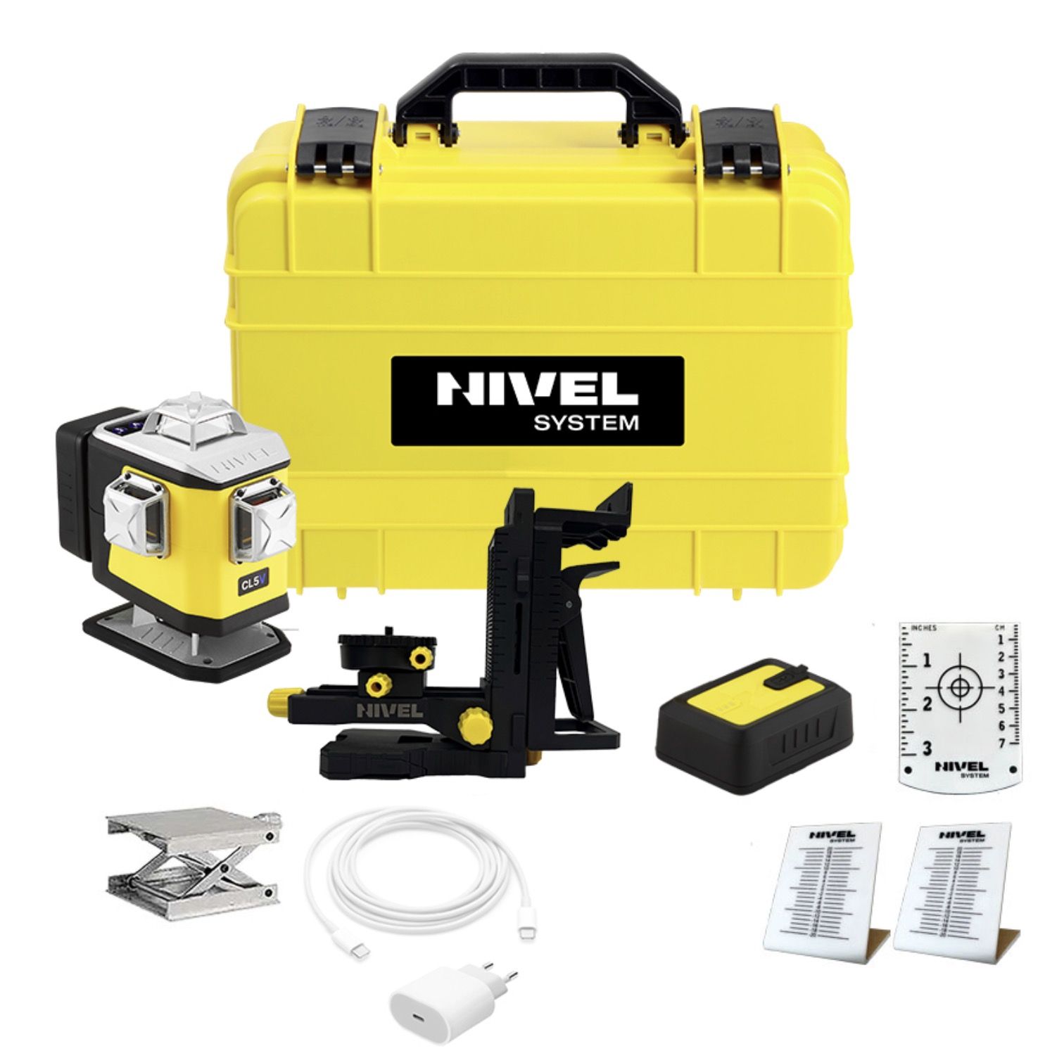 Krustveida lāzera nivelieris Nivel System CL5V + piederumi